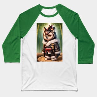 A Cute Samurai Owl Baseball T-Shirt
